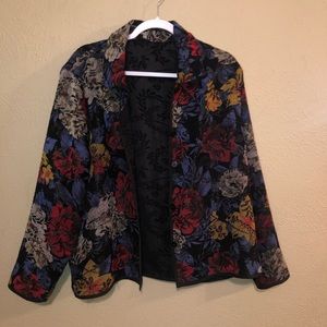 Vintage Floral Tapestry Blazer